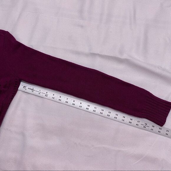 Fossil Fuchsia Purple 2 Button Cardigan Sweater‎ - Picture 4 of 10